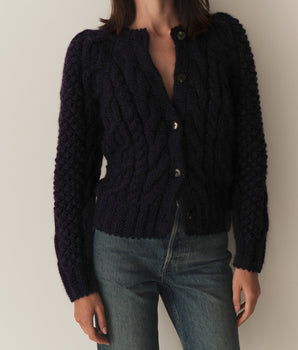 CHANNEL CARDIGAN -- NAVY