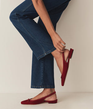 COSSIMA SLINGBACK -- RUBY VELVET