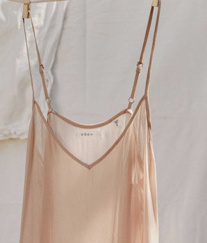 LONG DEEP V-NECK SLIP -- CONCH