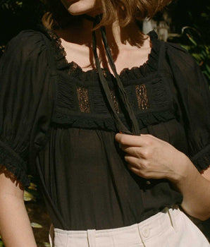 FRANCES TOP -- BLACK