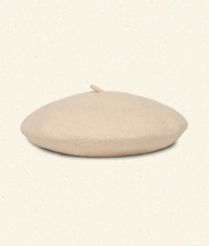 GEORGIANNA BERET -- CREAM WOOL