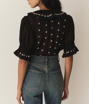 HETTIE TOP -- BLACK