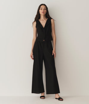 LAVON LINEN PANT -- BLACK