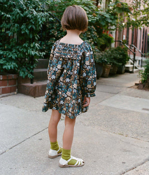 LITTLE ACTON DRESS -- BLEU ARBOR FLORAL