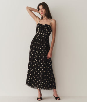 MARYANNA DRESS -- NOIR SOLSTICE SKY DOT