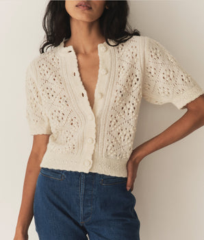 MIRABELLE CARDIGAN -- IVORY