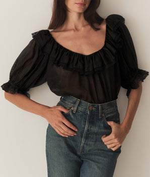 SAMARA TOP -- BLACK